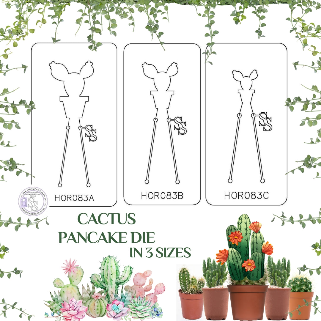 PANCAKE DIE HOR083 CACTUS PRICKLY PEAR/POT